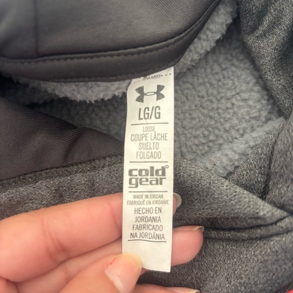 Under Armour Cold Gear Gray Hoodie Loose Sweatshirt Size L Style 1288356 - Picture 5 of 7